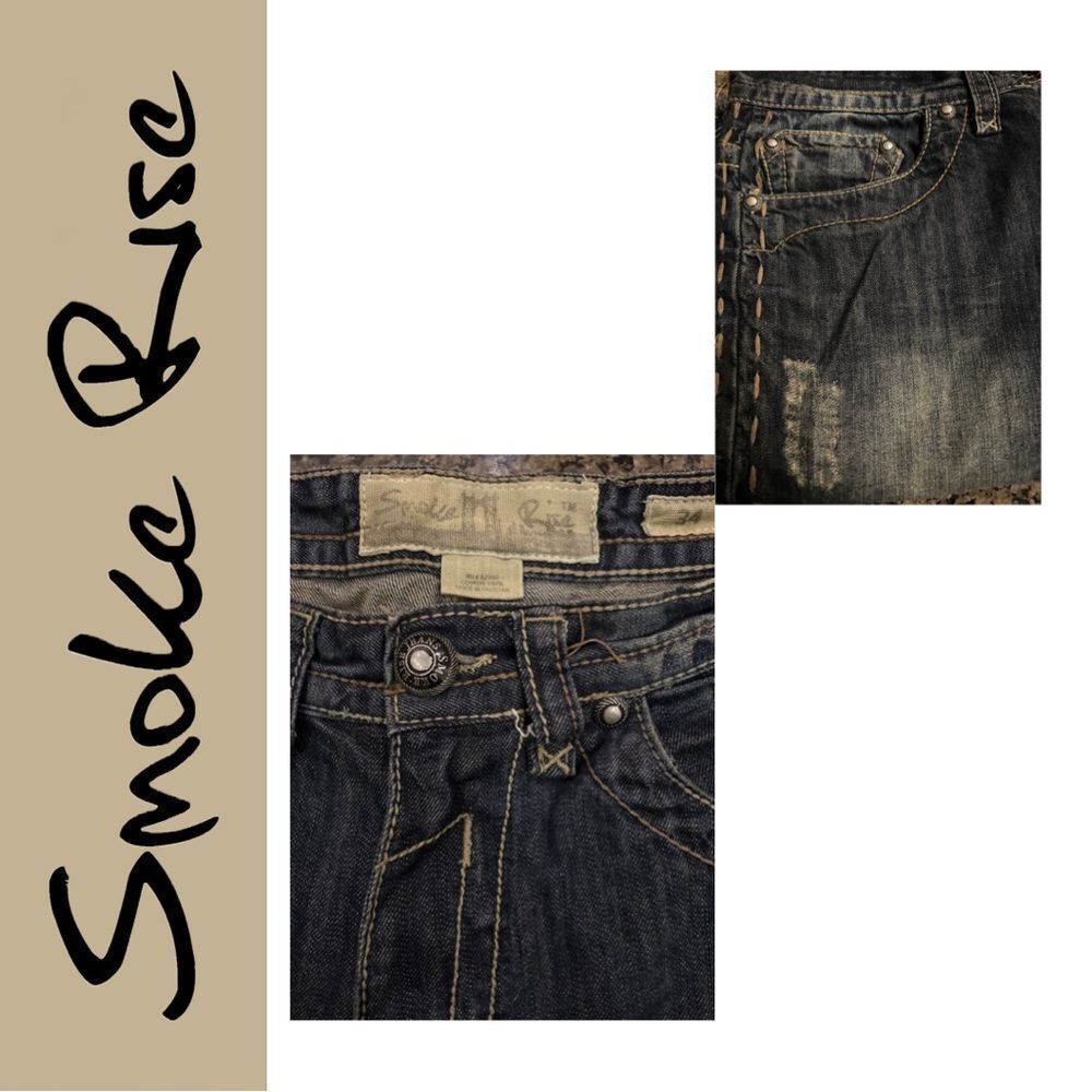 Smoke Rise Men’s Distressed Jeans - Size 34 - Picture 3 of 3